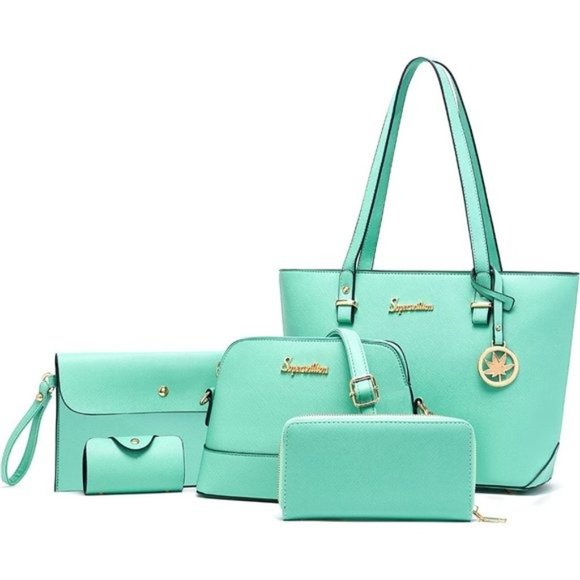 5pcs Purse Handbag for Women Wallet Tote Bag Shoulder Bags Top Handle Sa… - Picture 3 of 8